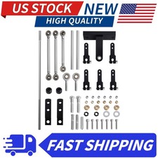 Adjustable Dual Carb Carburettor Blow Linkage Kit Universal - Black Adjustable Dual Carb Carburettor Blow Linkage Kit Universal - Black