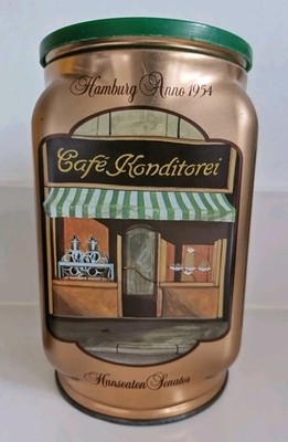 HANSEATEN Senator KAFFEE Blech-Dose Sammeldose Werbung 17x11cm * VINTAGE wie neu