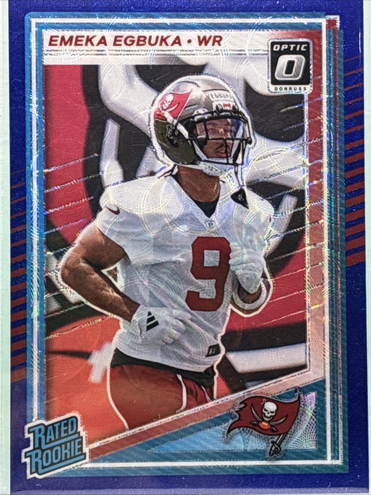 2025 Panini Donruss - Emeka Egbuka #375 Optic Preview Blue Scope Prizm (RC)