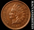 1907 Indian Head Cent- Very Fine Scarce Better Date No Reserve #i2526