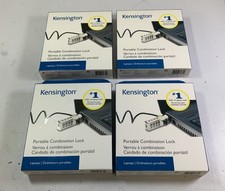  Lot of 4 Kensington K64670AM Portable Combination Cable Lock, Silver "R3C"