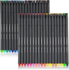 36 Colored Fineliner Pens Fine Tip Pens Porous Fineliner Color Pens for Journal 