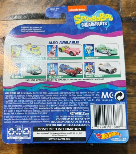 Spongebob Squarepants PLANKTON - 2020 Hot Wheels Character Cars - Picture 2 of 2