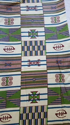 African Fabric (Bal 33) Cotton/ Yard For Head Wrap, Face Mask, and all Sewing 