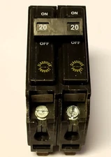 EATON CUTLER HAMMER CHQ220 2 Pole 20 AMP Type CH CHQ Circuit Breaker