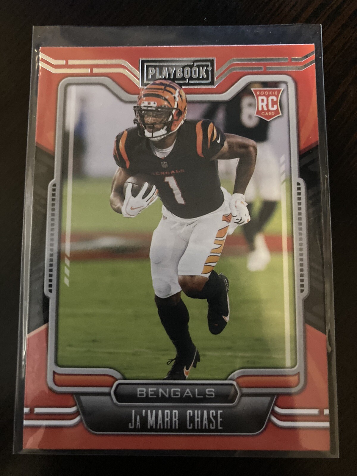 2021 Panini Playbook #105 JaMarr Chase Rookie Card - Cincinnati Bengals (A125)