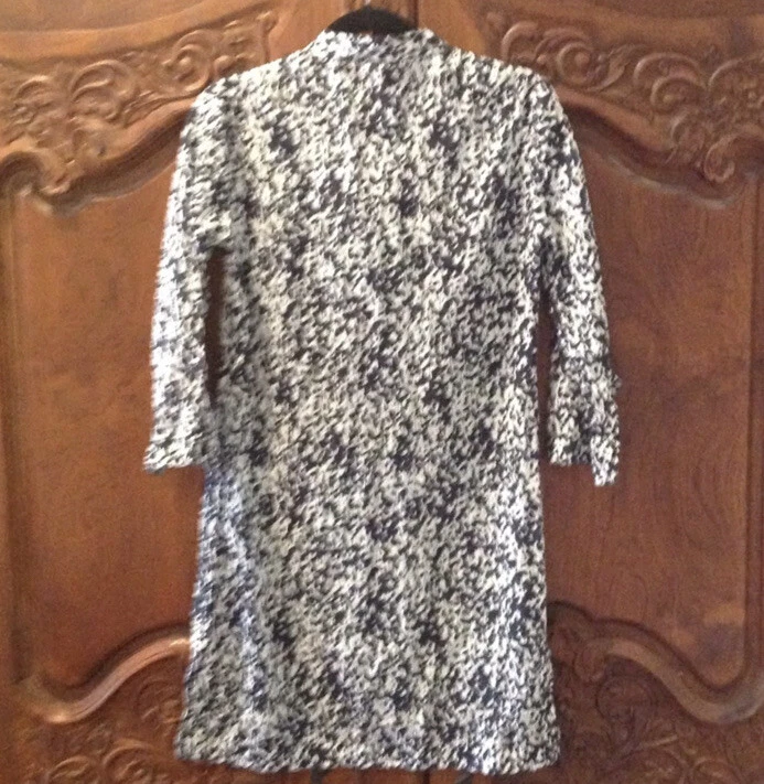 Abito copricostume da spiaggia Tory Burch blu navy manica lunga taglia 6! condizioni nuove