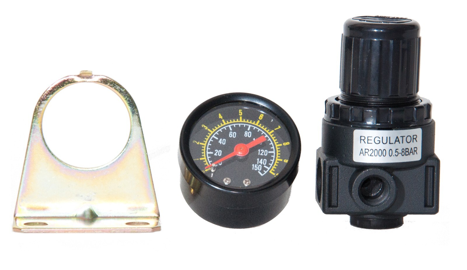 Pressure Regulator,  Compressed Air  W/ gauge, 1/8" NPT Ports 4 Air Compressor