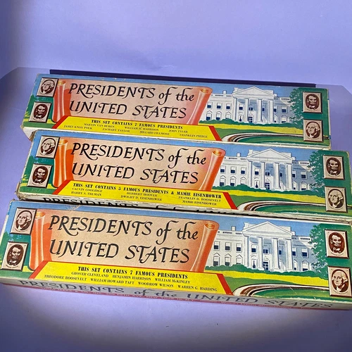 3 1960'S MARX PRESIDENTS OF THE UNITED STATES SET IN ORIGINAL BOX (20 figures)