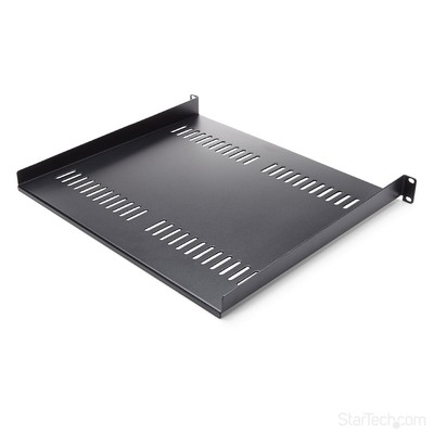StarTech Vented 1U Rack Shelf 16in Deep 1U Rack Mount Shelf CABSHELF116V