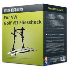 Menabo Fahrradträger Cobra schwarz/silber für VW Golf 7 Typ 5G1 - 2 Fahrräder FP