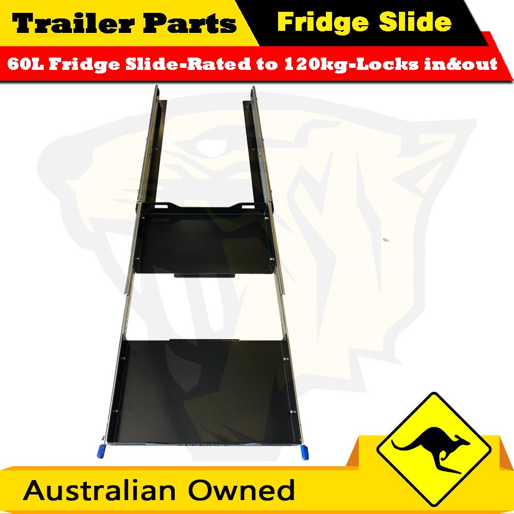 Superior 60L Fridge Slide Rated to 120kg + Fridge Tie Down Straps (4