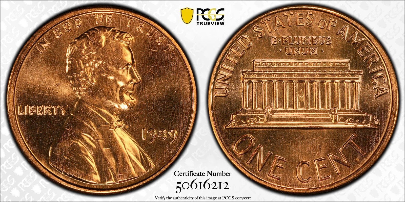 1989 P PCGS MS68RD PL Prooflike Lincoln Cent Pop 1/0 Finest Known Example