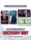 (Set of 4) 2024 Donald Trump Victory 1 oz Colorized Silver Bar - Matching Serial