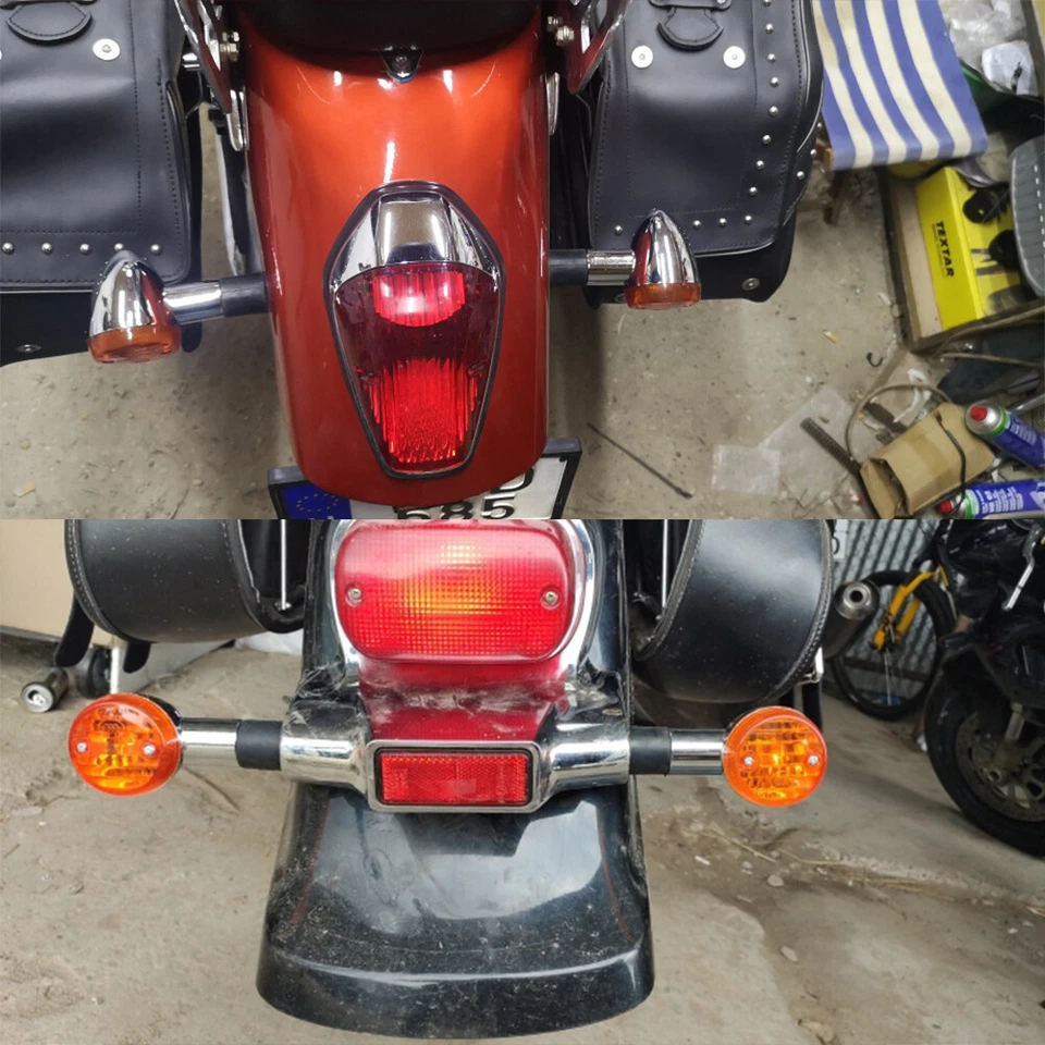 4件装子弹转向信号灯闪烁适用于本田 Shadow Aero 600 750 1100 Spirit — 第 2/4 张图片