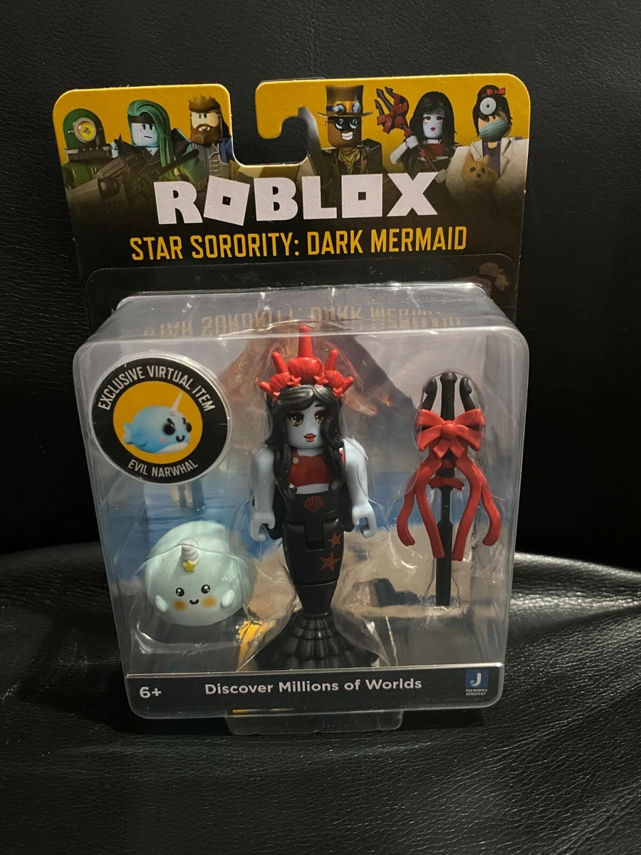 Roblox Star Sorority: Dark Mermaid Exclusive Virtual Item Evil Narwhal Jazwares