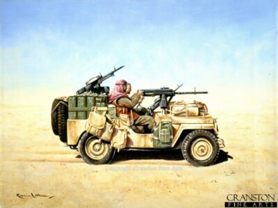 SAS ORIGINAL GEMÄLDE Long Range Desert Group Johnny Cooper Reg Seekings SIGNIERT