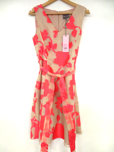 Phase Eight - Calista Dress - Coral & Antique Cream Floral - NWT £150 - Size 12 - 第 1/10 張圖片