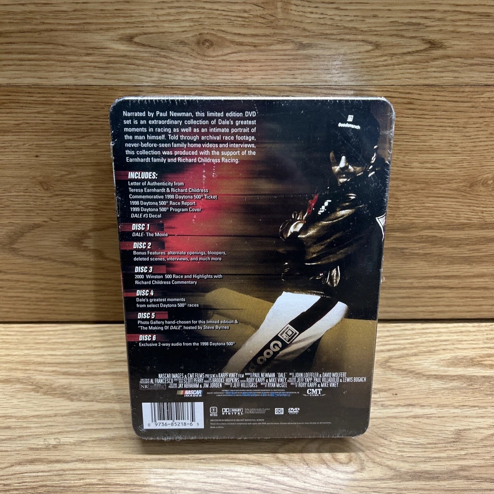 Dale Earnhardt Sr The Movie NASCAR DVD 6 Disc Set Narrated By Paul Newman Sealed - Image 3 of 3