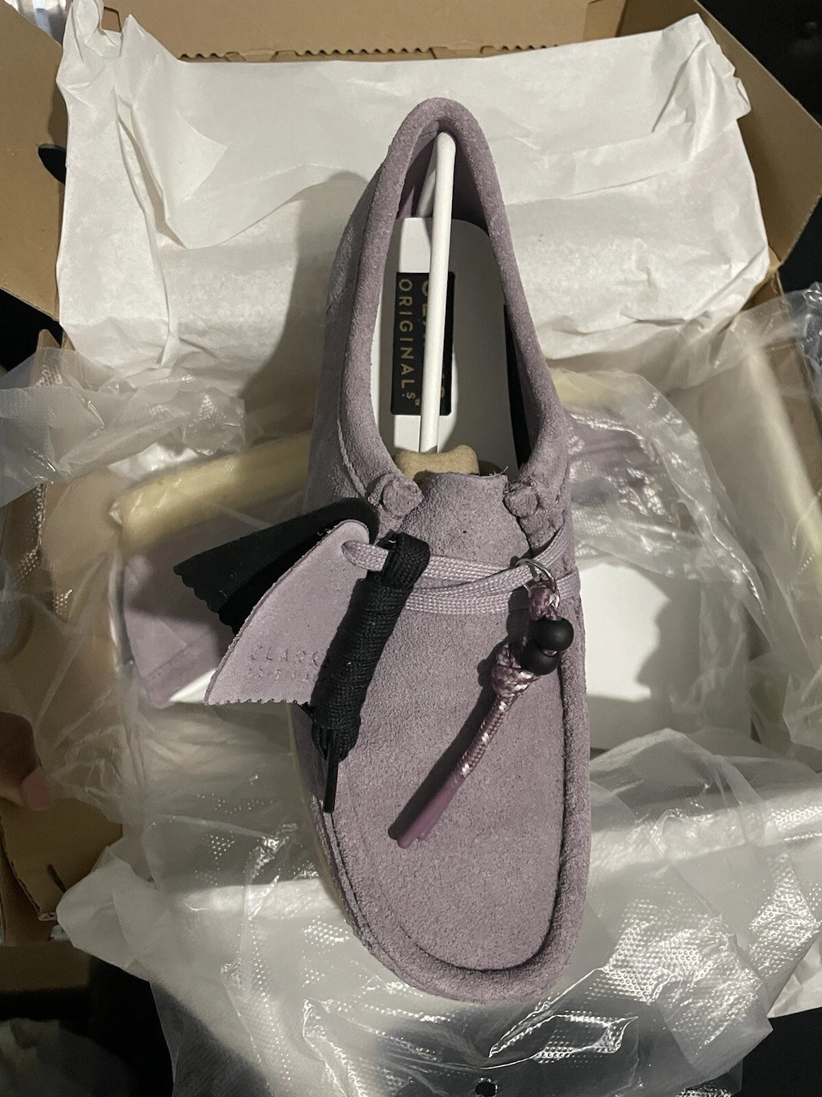 Clarks Wallabee scamosciato malva