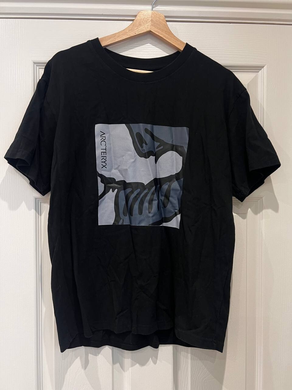 T shirt uomo Arc'teryx nera grafica manica corta girocollo taglia L