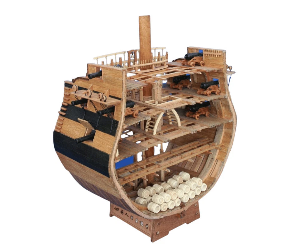 ZHL Model KMS02 Sezione USS Bonhomme Richard 1:48 - legno di ciliegio TOP LEVEL - Immagine 4 di 4