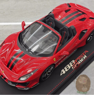 BBR 1/18 Ferrari 488 pista Spider Resin Diecast Model Car Hobby