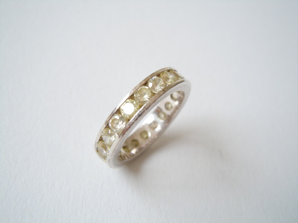 925 Sterling Silver Memory Ring Colour Stones Cit… - image 2