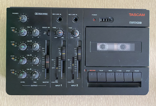 Tascam Porta 03 Ministudio Analog Cassette Tape Recorder untested