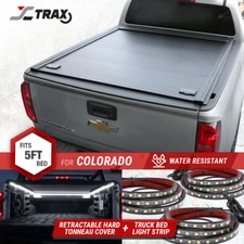 2014-23 Colorado/Canyon 5 ft Truck Bed Aluminum MB Cover + light strips