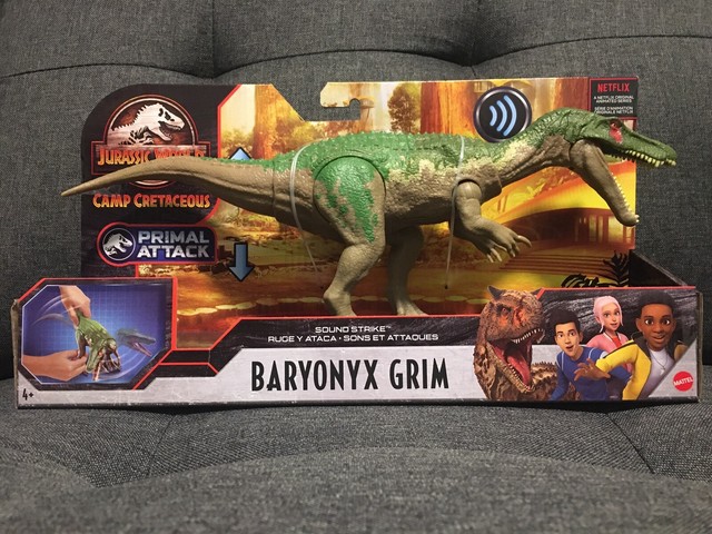 Mattel Jurassic World Sound Strike Baryonyx Grim 12 inch Action Figure - GVH65 for sale online