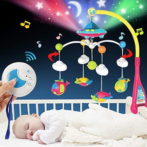 Baby Nursery Mobile Musical Crib Toy Rotating Rattle Toy Music Box w/108 Songs