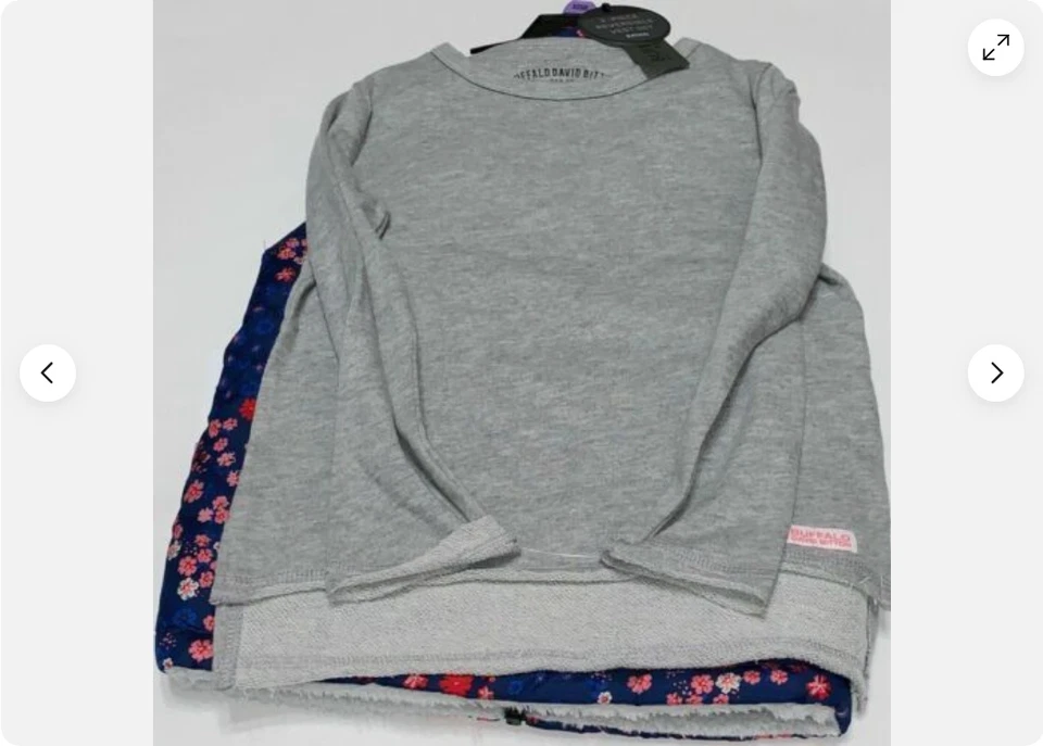 Buffalo David Bitton Girls Reversible Vest 2 Piece Sets(Floral Coral, XS-5/6)NWT - Imagem 2 de 4