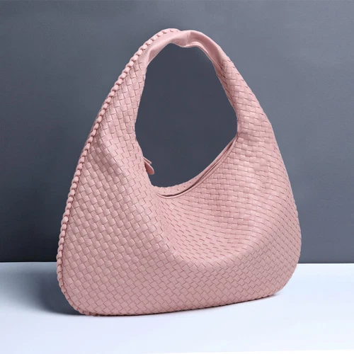 Large Capacity Woven Handbag Ladies Hobo Tote Designer Soft Leather Shoulder Bag - Picture 24 of 43