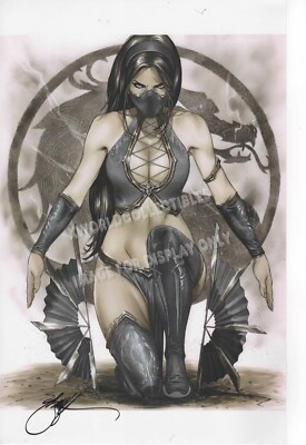 MORTAL KOMBAT SEXY KATANA ART PRINT ~ SIGNED EBAS 11x17