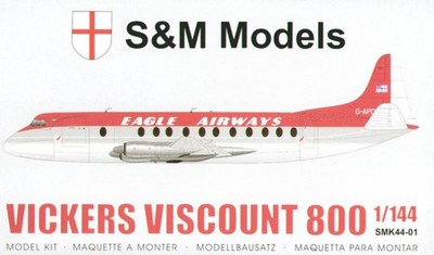 S&M Models SMK44-01 1:144 Vickers Viscount 800 Decals 'Eagle Airways'