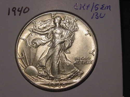 1940 WALKING LIBERTY HALF CHOICE + GEM BU NICE BETTER DATE PQ LOOK SHIPS FREE
