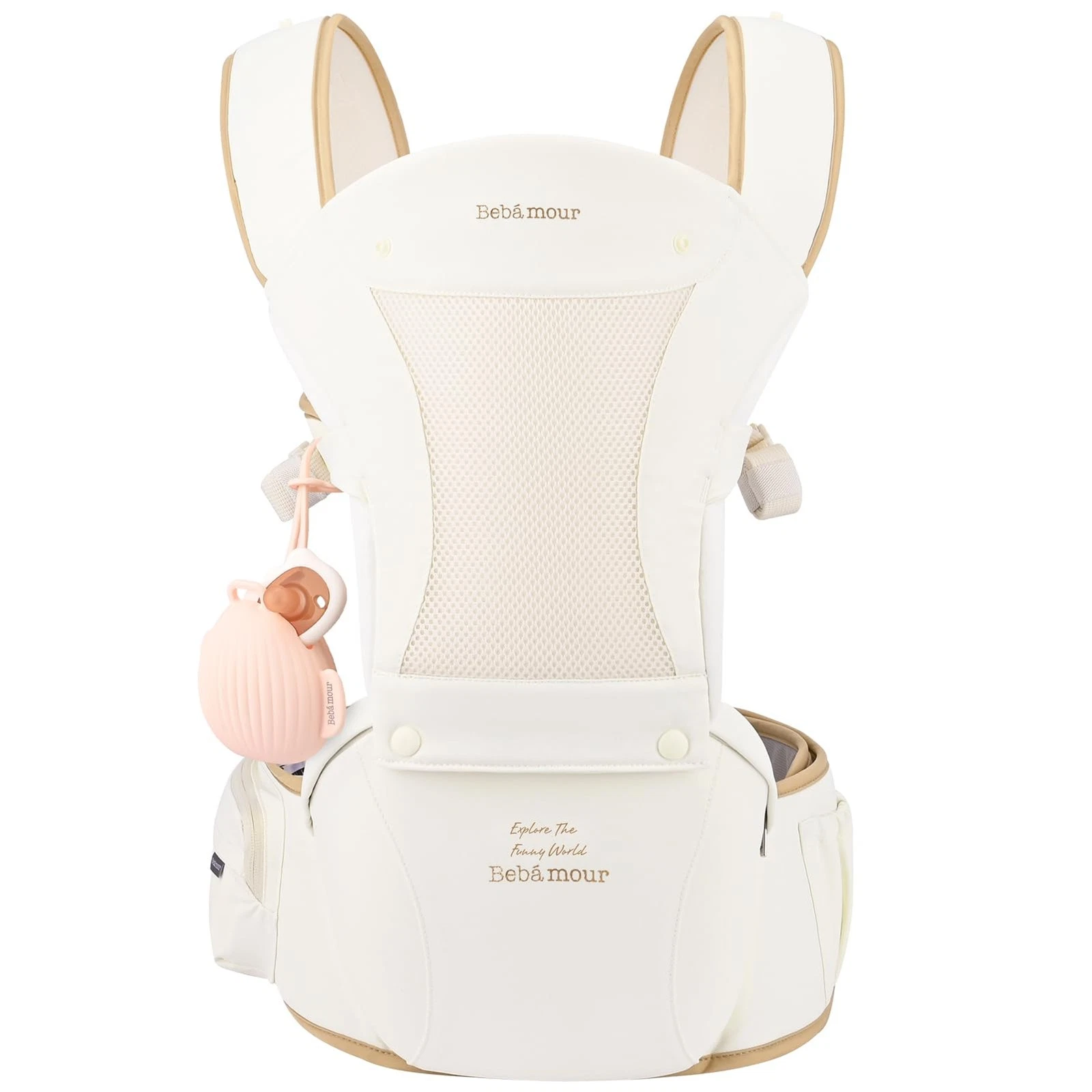 Bebamour Baby Carrier with Hip Seat,All-Position Breathable Mesh Hip Seat Ca...