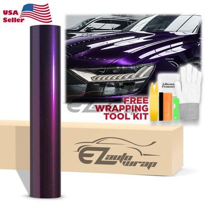 Premium Super Gloss Metallic Midnight Purple Vinyl Car Wrap