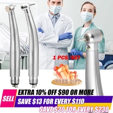 1PC Dental High Speed LED Fiber Optic Turbine Handpiece 3 Water Spray 4 Hole