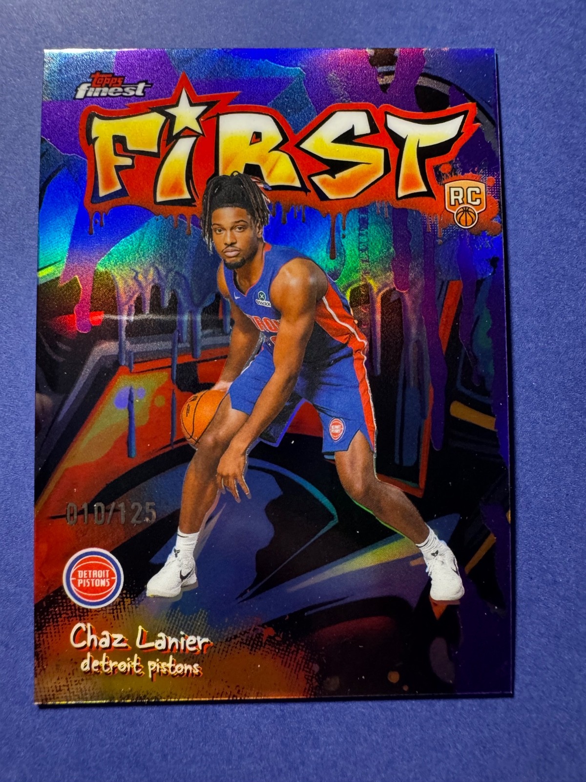 2025-26 Topps Finest- First- Chaz Lanier #F-27 Purple /125