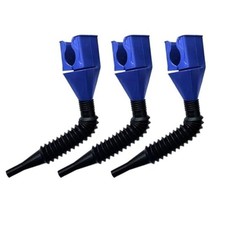 Automotive Fuel Funnel, Flexible Draining Tool, Snap Design 3 PCS Blue 