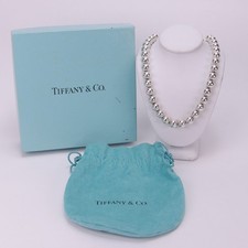 Tiffany  Co. 925 Sterling Silver 10mm Ball Beaded Necklace 18.5''