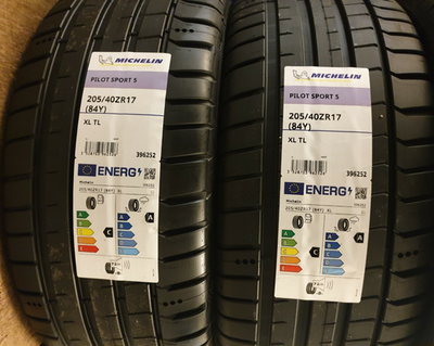 2X MICHELIN PILOT SPORT 5 205/40 ZR17 XL 84Y 205/40 ZR17 UHP TYRES 