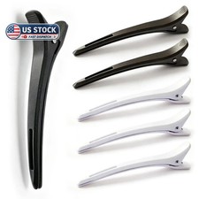 6 Pack /4.6 Inch Matte Non Slip Duck Bill Hair Clips with Teeth, Professional No