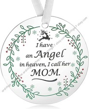 Memorial Christmas Ornaments Memory Gifts for Loss Love Mom Xmas Tree Decora...