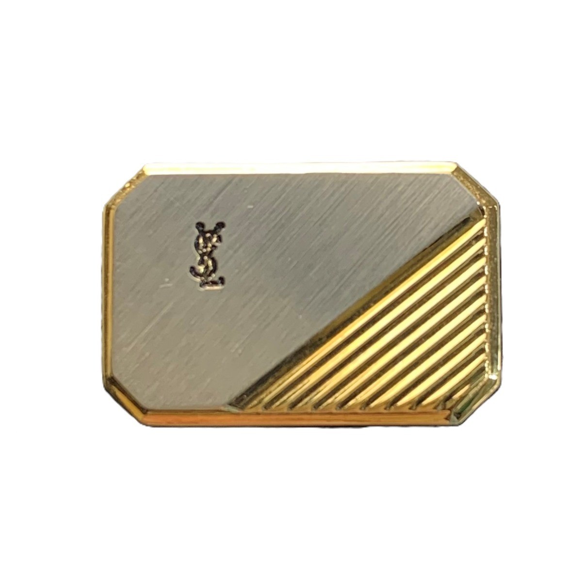 Yves Saint Laurent Shell Cufflinks Tie Clip 5055 Combination Stainless Steel Wit thumbnail 5