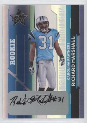 2006 Leaf Rookies & Stars Rookie 3/25 Richard Marshall #168 Auto RC wo2