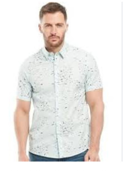 Peter Werth Bird Pattern Flight Button Up Shirt M… - image 1