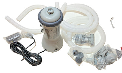 INTEX Pool Filter Pump A28637EH Krystal Clear Cartridge Filter Pump Gray New